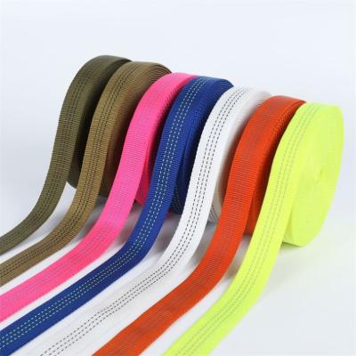 China Good color fastness; High Strength Durable Safety Water Pipe Outdoor Heavy Duty Tubular Nylon 66 2.5Cm Webbing for sale