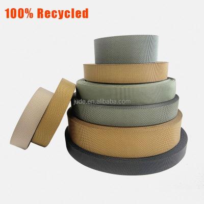 China High tenacity; good color fastness; UV Resistance Nylon Textile Bags Crafts Narrow Fabric For 1 Inch Uniform Color Webbing Tie Up Non Elastic Web Band for sale