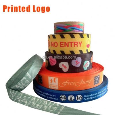 China 45mm 3.8cm 20mm Viable Polyester Nylon Words Print Logo Pattern Webbing Custom Printed for sale