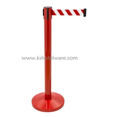 China Steel Powder Coated Retractable Crowd Control Belt Barrier for sale