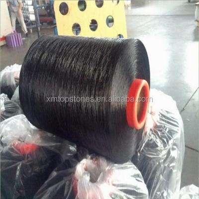 China Anti Pilling Dope Dyed 6 Black Nylon FDY 420D Twisted Yarn For Belt for sale