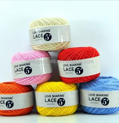 China Hand Knitting Anti-pilling Lace Crochet Yarn 100% Cotton Mercerized High Quality Cotton Yarns en venta