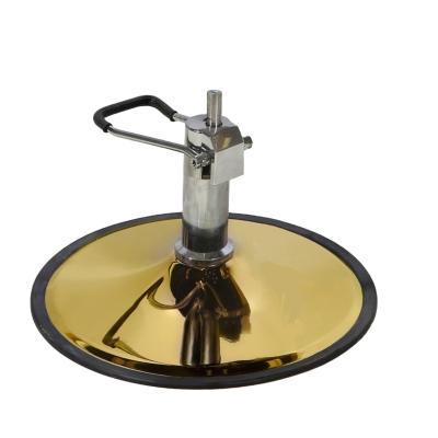 China Modern Gold Barber Chair Part Hairdressing Furniture Accessories Hydraulic Pump Styling Chairs Round Base for sale