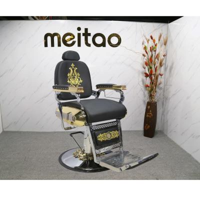 China Modern Stylish Style Men's Salon Barber Chairs Classic Hydraulic Pump Set Hairdressing Barber Chairs for sale