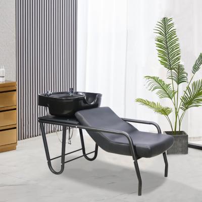 China Modern Popular Design Hair Shampoo Chairs Relaxing Plastic Bowl Salon Wash Station For Men for sale