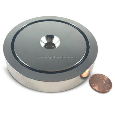 China Strong Industrial Magnet NdFeB Neodymium Pot Permanent Magnet With Countersunk for sale