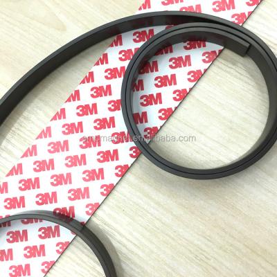 China Rubber Magnetic Strip and Industrial Magnet Sheets Rubber Magnet Strip with 3m Adhesives for sale