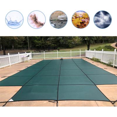 China Easy Install InGround Polypropylene Retractable Swimming Pool Cover Protective Swimming Pool Safety Cover for sale