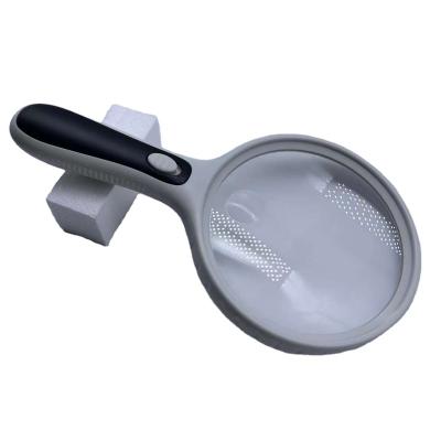 China Hottest Anti-Slip Big Magnifier Big Magnifying Glass With LED Light 3X10X Magnifier Handheld Reading For Elderly And Children for sale