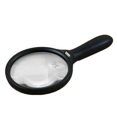 China Portable High Quality Non-Slip Magnifying Jars Magnifying Glass With Led Light HD 3X10X Magnifying Glass For Reading for sale