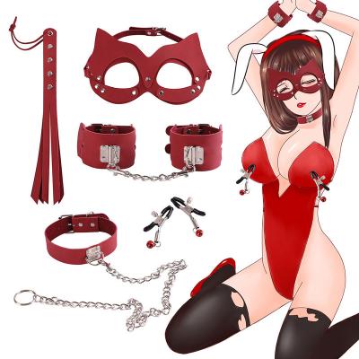 China Bondage Fun Sexy Wholesale Adult Anime Cosplay Leather Body Bed Restraints Self Bondage SM Kit Set Sex Toys For Couples BDSM Bondage Fetish Kit for sale