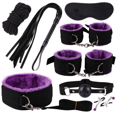 China Wholesale Sexy 8PCS Leather Bondage Fun Body Bed Restraints Individual BDSM Bondage Set Sex Toys For Couples BDSM Bondage Fetish Kit for sale