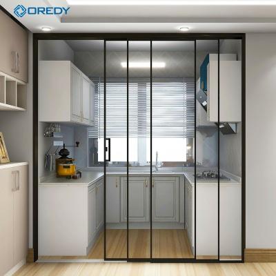 China Modern OREDY profile door frame manual conductive sliding door machine for manual sliding door for sale