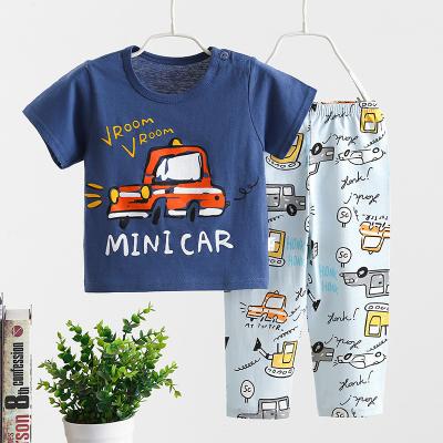 China New spring children's breathable suit children's house clothes ultra-thin air-conditioned long sleeves piece pajamas men and women baby toy for sale