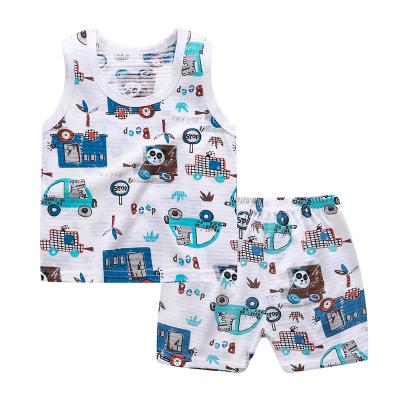 China 2021 kids floral pajamas set kids organic soft pajamas silk girls boys print summer kids pajamas set 8 for sale