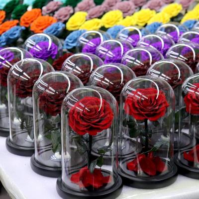 China Best Gift For Loved One Factory Directly Supply 2023 Hot Selling Eternal Rose Preserved Flower In Glass Dome for sale