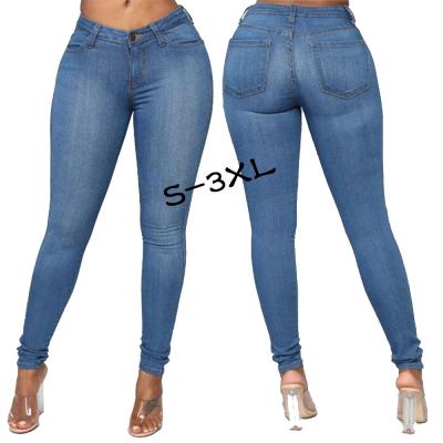 China Viable Plus Size Ladies High Quality Breathable Skinny Denim Casual Jeans Pants for sale