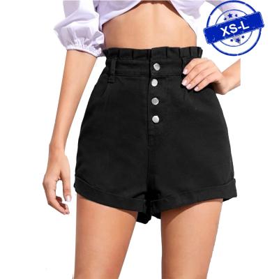 China 2022 Anti-Wrinkle Denim Shorts Loose Jeans Womens High Waist Curving Breathable Candy Biker Shorts for sale