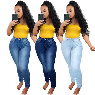 China 2022 QUICK DRY skinny slim denim high waist plus size stretch ladies jeans pants pants female women for sale