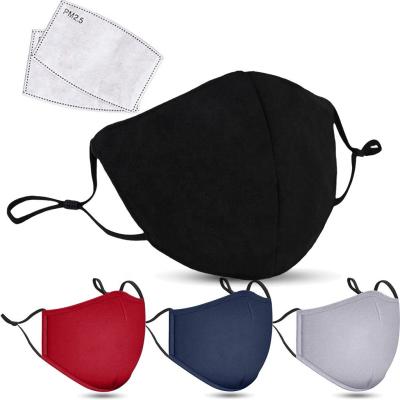 China 2020 Cotton Cloth 3 Layer Pm2.5 Reusable Filter Anti Dust Cotton Face Maskes for sale