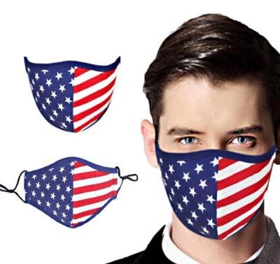 China 2020 America Flag USA Flag Face Cotton Mouth Maskes Anti-dust Maskes, Reusable and Washable (USA Flag) for sale