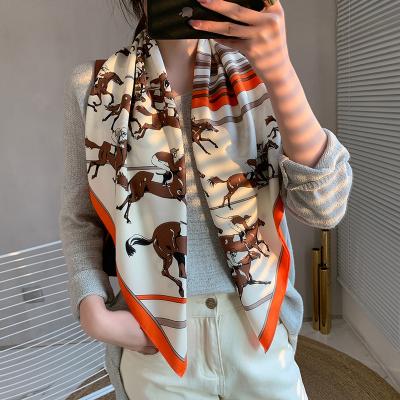 China Hot Parasol Decoration Scarves For Wrap As Women Shawl Silky For Even Dressing Cover Front Poncho Capes Open Horse Scarf for sale