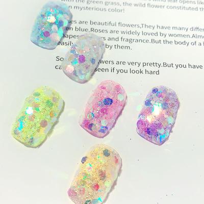 China Nail art/shoes/mixed sequins of new phone manicure/C.S.I. bag decoration/Internet celebrity luminous powder nail sequins sequins class mixed sequins colorful shimmer set powder for sale