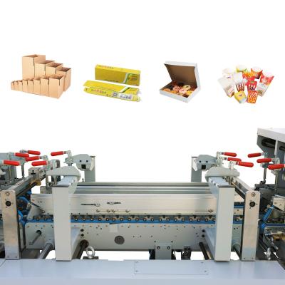 China Food Mini Automatic Folding Carton Bottom Lock Paper Box Gluing Folder Gluer Machine for sale