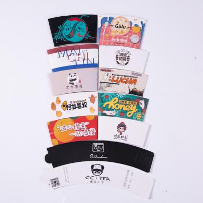 China Custom Printing Paper Cup Heat Resistant Disposable Coffee Sleeve Recyclable for sale