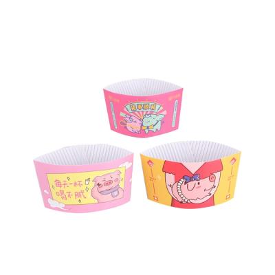 China Recyclable Wholesale Custom Printed Disposable Paper Coffee Cup Sleeve for sale