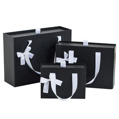 China High Grade Recyclable Bow Key Branded Packaging Paper Bag Ribbon Handle Drawer Box for sale