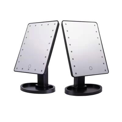 China Newest Design Touch Switch Design High Quality Square Led Light Touch Touch Screen Mirror Make Up Mirror for sale