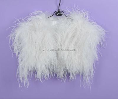 China YR477A Breathable Real Ostrich Feather Fur Turkey Feather Jacket Shorts Sheath Warm Outerwear for sale