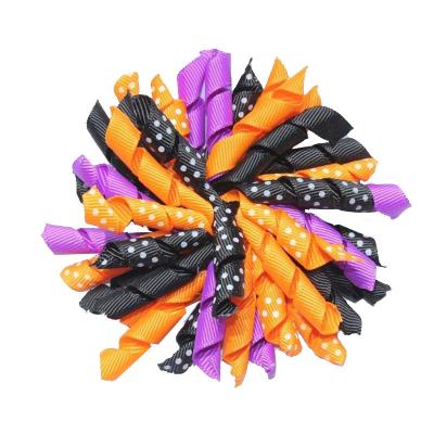 China NO1-NO30 Halloween boutique korker hair bows thanksgiving fall hair clips black orange hair accessories for sale