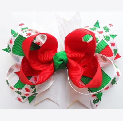 China NO1-NO40 Bright Colors Christmas Inspired Hair Bows Christmas Hair Clips Large Santa Claus Hair Accessories Snowman Headbands for sale