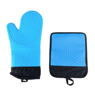 China Easy Clean Silicone BBQ Gloves High Temperature Insulation Oven Mitts Fireproof Barbecue Heat Resistance Microwave Oven Gloves for sale