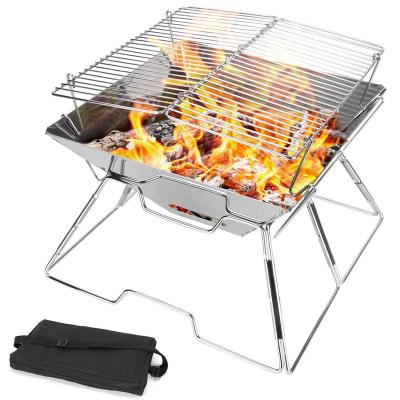 China Factory Wholesale Easily Assembled Portable Backyard Folding Outdoor Garden Charcoal Smoker Barbecue Meat Cooker BBQ Grill For Picnic Camping for sale