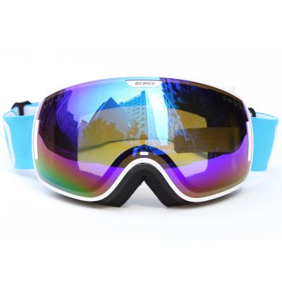 China Bergsteigen-Unigear widergespiegelte Ski-Schutzbrillen, Antinebel-Ski-Schutzbrillen-Blau-Farbe zu verkaufen