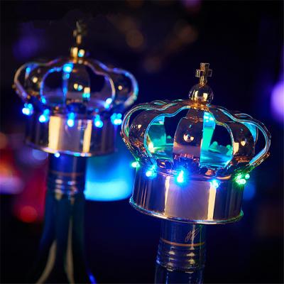 China Nightclub Light Regular Light Regular Led Champagne Lamp Bottle Crown Cap Bottle Flashing Cover Decor Lamp Champagne Decor Glitter Sparkle for sale