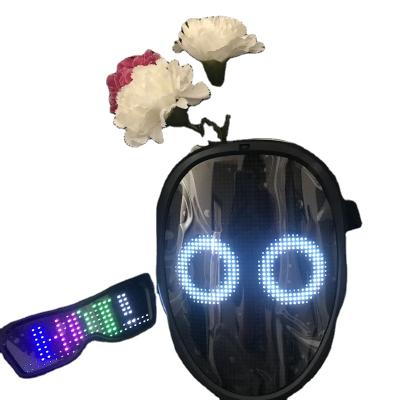 China Factory Direct ABS+PVC+Silicone ABS+PVC+Silicone Shenzhen Light Up Neon Glow EL Effect Mask For Full Face-Halloween Mask With Changing Sensor Wavy Face Function for sale