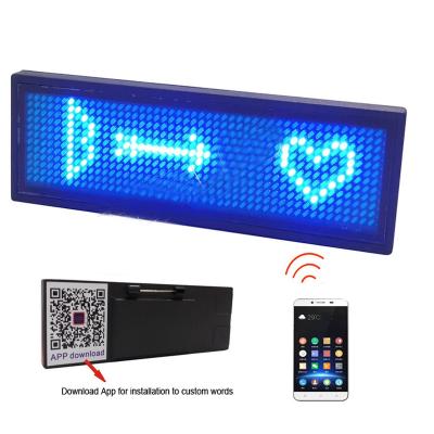 China Within 15m Within 15m Wireless Blue Tooth Advertising LED Name Badge Tag Digital Scrolling Programmable Panel Mini LED Sign DIY Message Display for sale