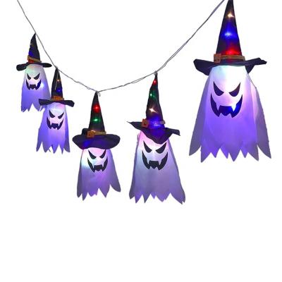 China NEW Halloween Magicians Pendant Icicle Witch Hat Glowing Steady Flashing LED Light+ Ghost Steady Blinking Light+ For Outdoor Party Decor Garden Yard Lamps Gorgeous for sale