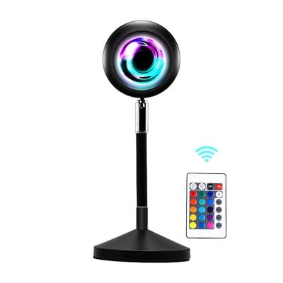 China 2021 Modern NEW NEXT Modern INS FACTORY RGB SUNSET PROJECTION TABLE LAMP HOT INFRARED REMOTE CONTROL SUNSET LIGHTS DESK LAMP PROJECTOR for sale