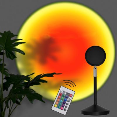 China Hot Selling European Amazon Amazon Wholesale RGB Rainbow Smart Remote Control Lamp For Living Room Sunset Mini RGB LED Lamp Projector Table Lamps for sale