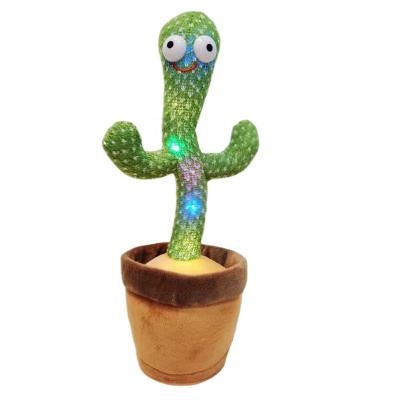 China Dancing Kids Dancing Gifts Singing Dancing LED Cactus Toys Electric Soft Toy USB Rechargeable Stuffed Toy Baby Voice Recorder Dancing Cactus for sale