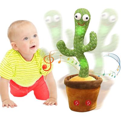 China Christmas Talking Toy Dancing Cactus Toys Gift Speak Sound Record Repeat Toy Kawaii Children Kids Education Dancing Doll Cactus Lovely for sale