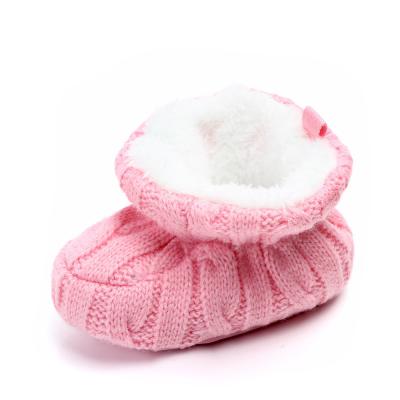 China Newborn Anti-Smell Anti-Smell Baby Kids Shoes Age 0-1 Protective Easy Foot Baby Flannel Cotton Wear Winter Warm Shoes for sale