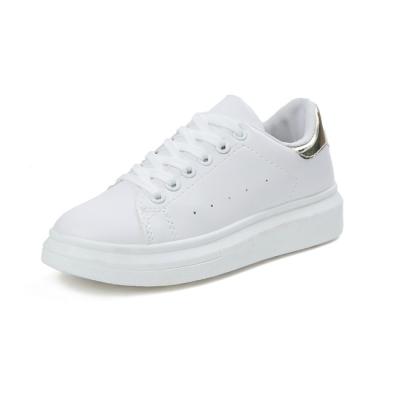 China China Wholesale Anti-odor Anti-odor Fashion Female Casual Shoes Thick PU Leather Unique White Sneakers for sale