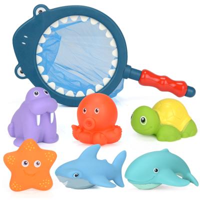 China Bath Toy Baby Bath Toys Cartoon Marine Animals Kids Bathtub Squirts Toys Bathtime Fun Study and Education Toys for Toddlers for sale