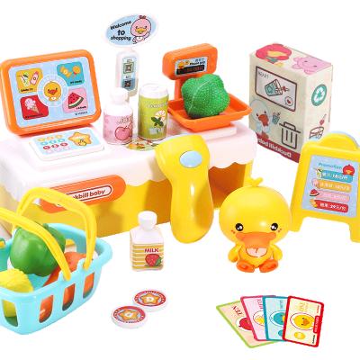 China XST Eco-friendly Plastic Non-Toxic Plastic Child Kid Boy Girl House Game Family Cash Register Pretend Play Set Toy For Baby for sale